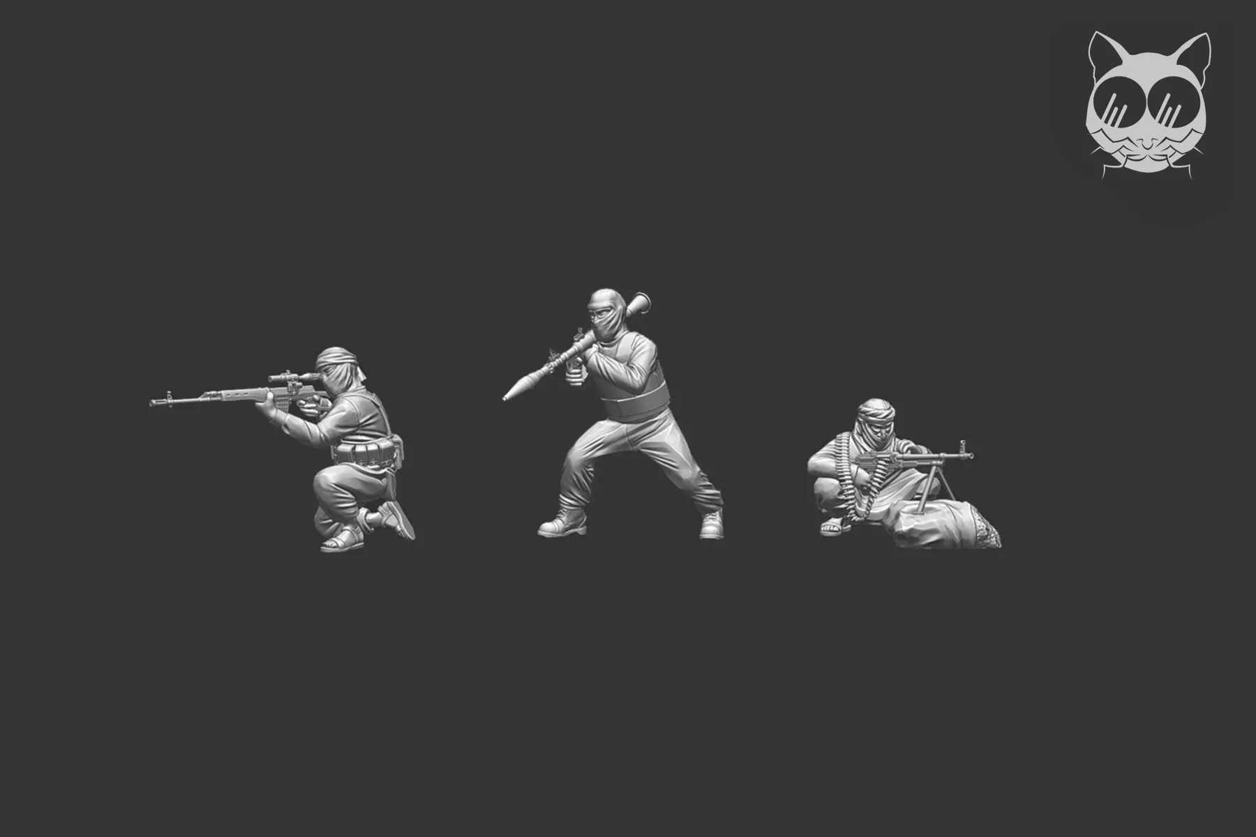 MENA Rebellen Waffenspezialisten Bravo (3 Modelle) MENA Rebellen Waffenspezialisten Bravo (3 Modelle)